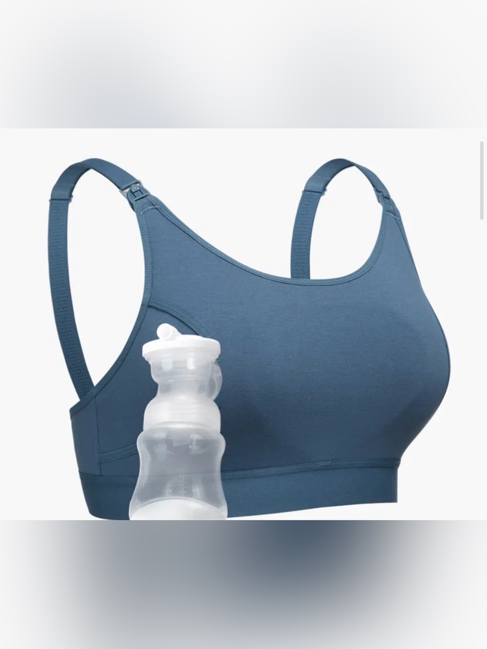 NWT Nursing & Pumping Seamless Maternity Bra in Slate Blue